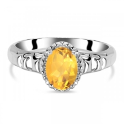 Amazing Citrine Ring with natural gemstone at rananjay EXports