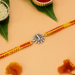 Celebrate with Silver - Exquisite Ganesha Rakhi for your Brother